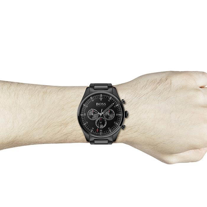 Hugo Boss Pioneer Black Dial Black Steel Strap Watch for Men - 1513714 Buy Now By Hugo Boss