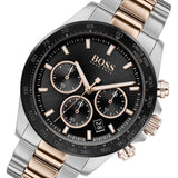 Hugo Boss Here Chronograph Black Dial Two Tone Steel Strap Watch for Men - 1513757 Buy Now By Hugo Boss