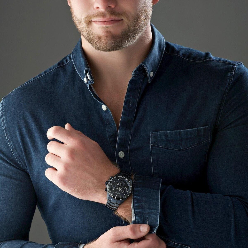 Hugo Boss Hero Sport Lux Blue Dial Blue Steel Strap Watch for Men - 1513758 Buy Now By Hugo Boss