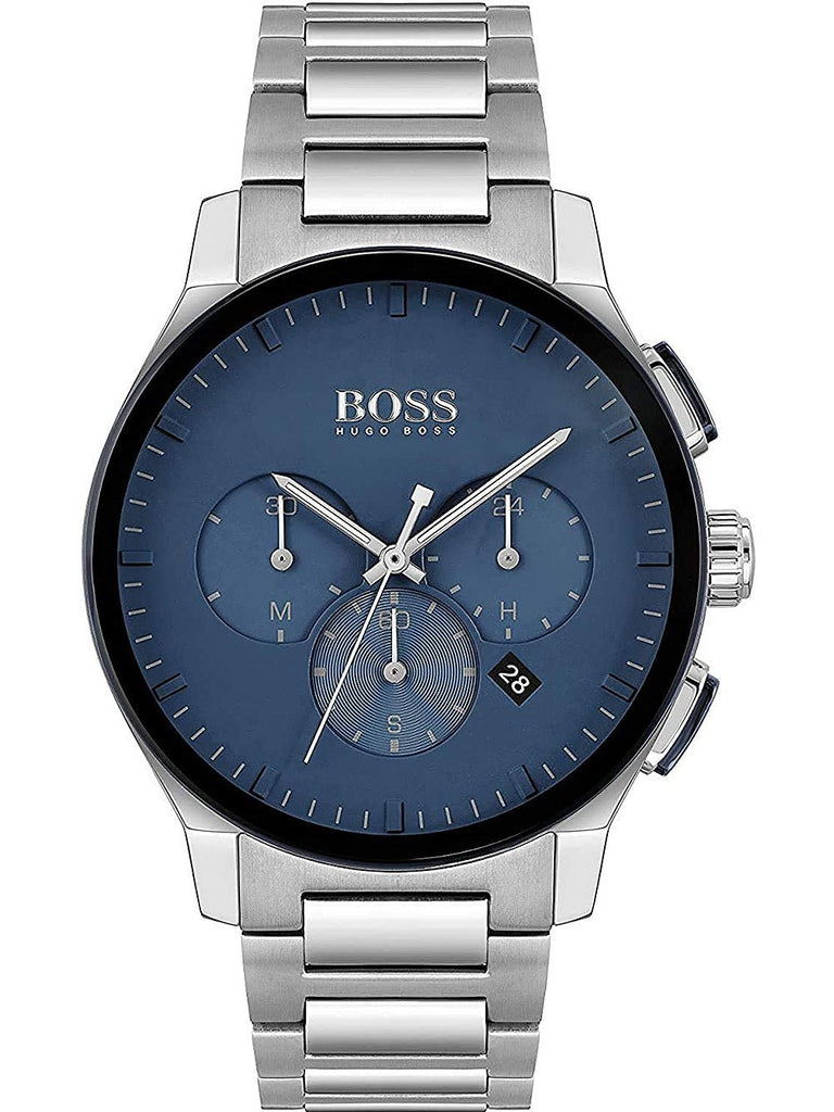 Hugo Boss Peak Chronograph Blue Dial Silver Steel Strap Watch for Men - 1513763 Buy Now By Hugo Boss