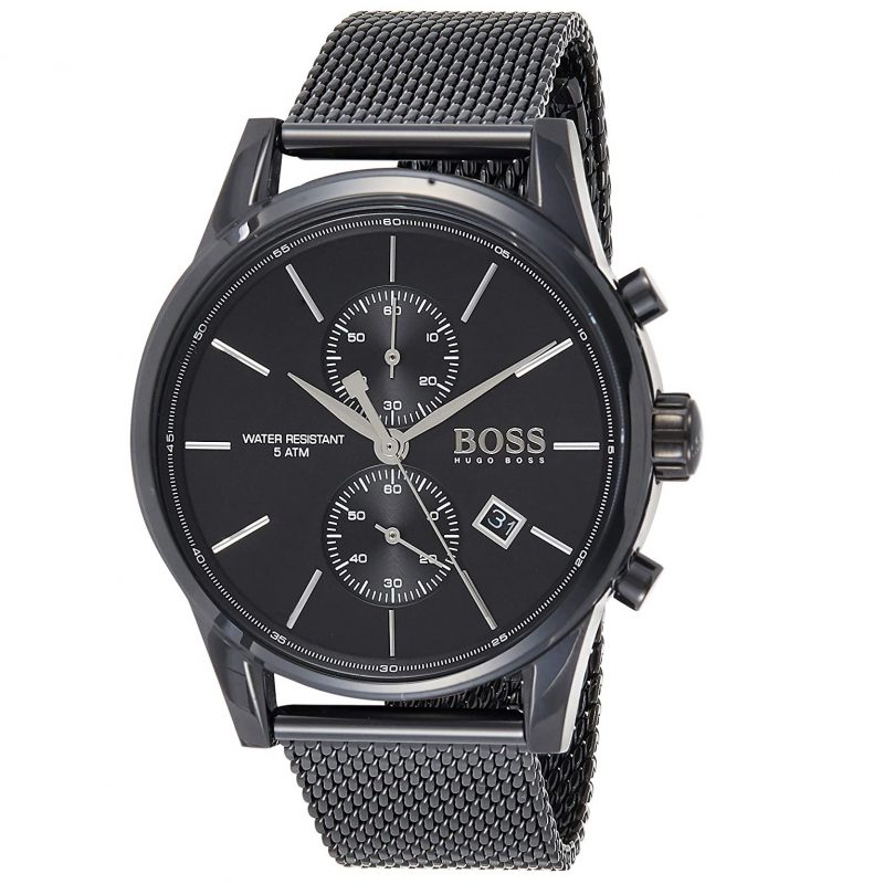 Hugo Boss Associate Black Dial Black Mesh Bracelet Watch for Men - 1513769 Buy Now By Hugo Boss