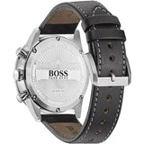 Hugo Boss Aero Chronograph Black Dial Black Leather Strap Watch for Men - 1513770 Buy Now By Hugo Boss