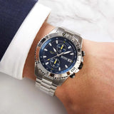 Hugo Boss Vela Chronograph Diver Blue Dial Silver Steel Strap Watch for Men - 1513775 Buy Now By Hugo Boss