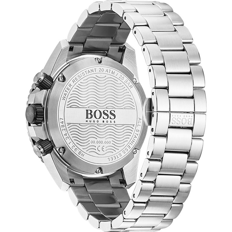 Hugo Boss Vela Chronograph Diver Blue Dial Silver Steel Strap Watch for Men - 1513775 Buy Now By Hugo Boss