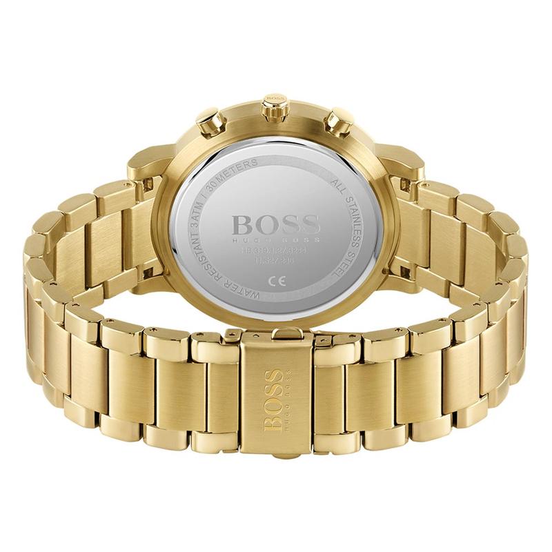 Hugo Boss Integrity Chronograph Grey Dial Gold Steel Strap Watch for Men - 1513781 Buy Now By Hugo Boss
