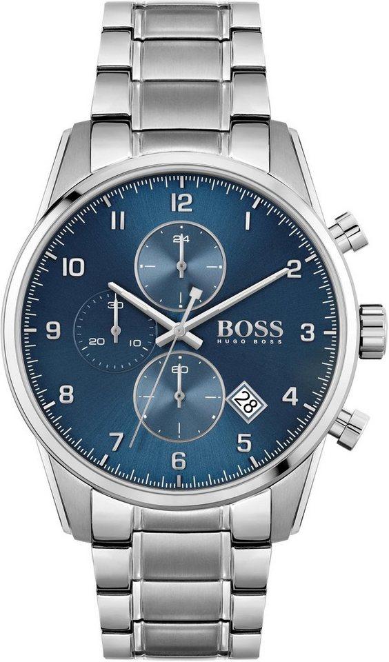 Hugo Boss Skymaster Blue Dial Silver Steel Strap Watch for Men - 1513784 Buy Now By Hugo Boss