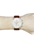 Hugo Boss Skymaster White Dial Brown Leather Strap Watch for Men - 1513786 Buy Now By Hugo Boss