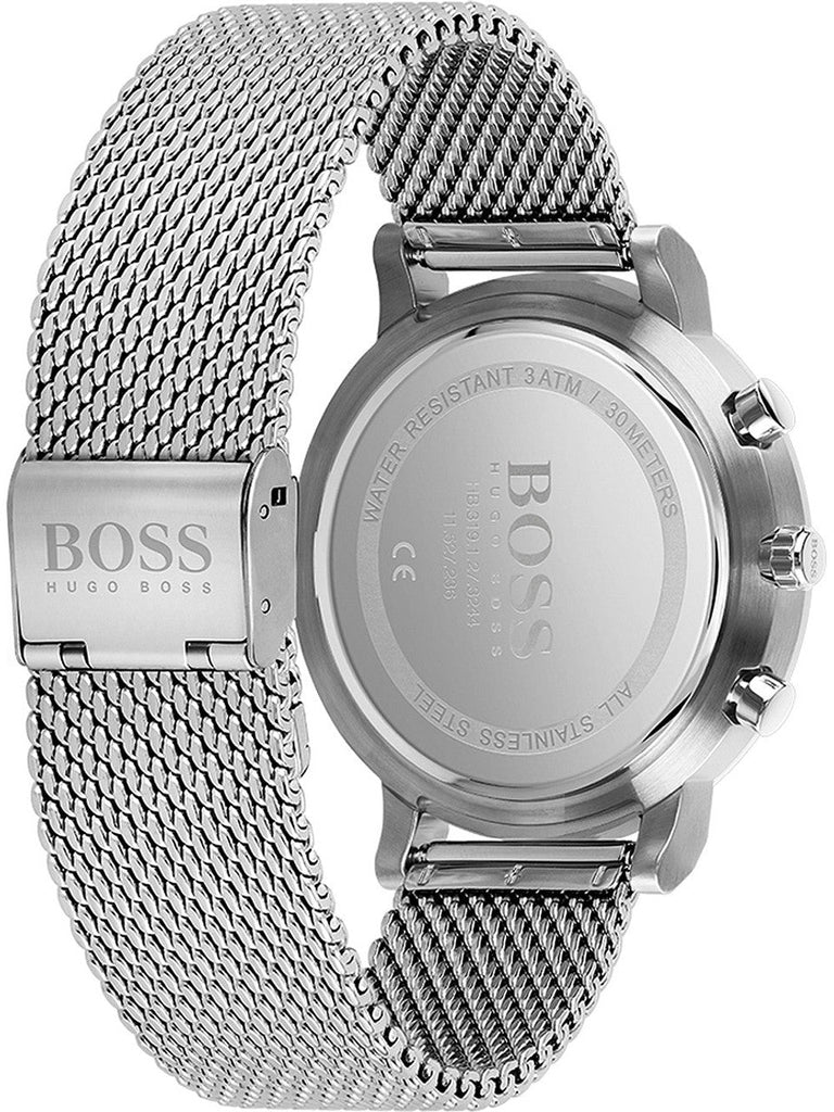 Hugo Boss Skymaster White Dial Silver Mesh Bracelet Watch for Men - 1513933 Buy Now By Hugo Boss