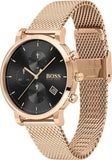 Hugo Boss Integrity Black Dial Gold Mesh Bracelet Watch for Men - 1513808 Buy Now By Hugo Boss