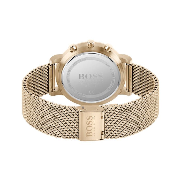 Hugo Boss Integrity Black Dial Gold Mesh Bracelet Watch for Men - 1513808 Buy Now By Hugo Boss