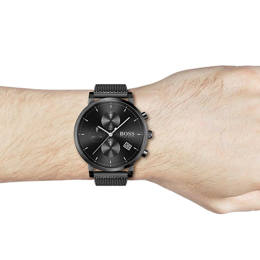 Hugo Boss Infinity Black Dial Black Mesh Bracelet Watch for Women -1502521 Buy Now By Hugo Boss