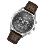 Hugo Boss Champion Grey Dial Brown Leather Strap Watch for Men - 1513815 Buy Now By Hugo Boss