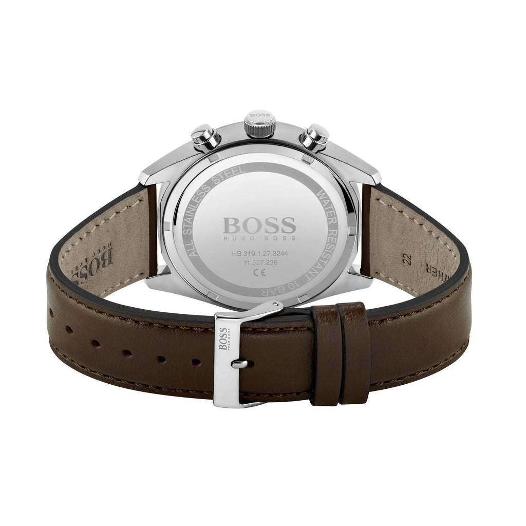 Hugo Boss Navigator White Dial Brown Leather Strap Watch for Men - 1513495 Buy Now By Hugo Boss