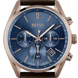 Hugo Boss Champion Blue Dial Brown Leather Strap Watch for Men - 1513817 Buy Now By Hugo Boss