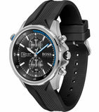 Hugo Boss Globetrotter Black Dial Black Silicone Strap Watch for Men - 1513820 Buy Now By Hugo Boss