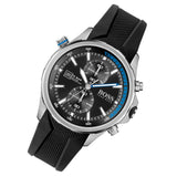 Hugo Boss Globetrotter Black Dial Black Silicone Strap Watch for Men - 1513820 Buy Now By Hugo Boss