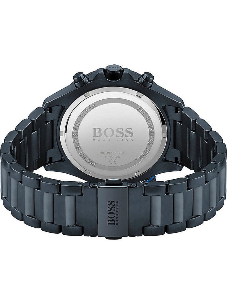 Hugo Boss Globetrotter Black Dial Black Steel Strap Watch for Men - 1513824 Buy Now By Hugo Boss