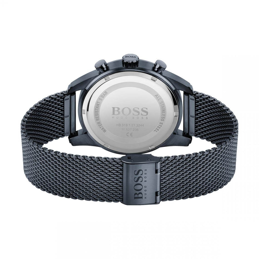 Hugo Boss Skymaster Chronograph Blue Dial Blue Mesh Bracelet Watch for Men - 1513836 Buy Now By Hugo Boss