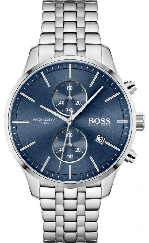 Hugo Boss Jet Blue Dial Silver Steel Strap Watch for Men - 1513384 Buy Now By Hugo Boss