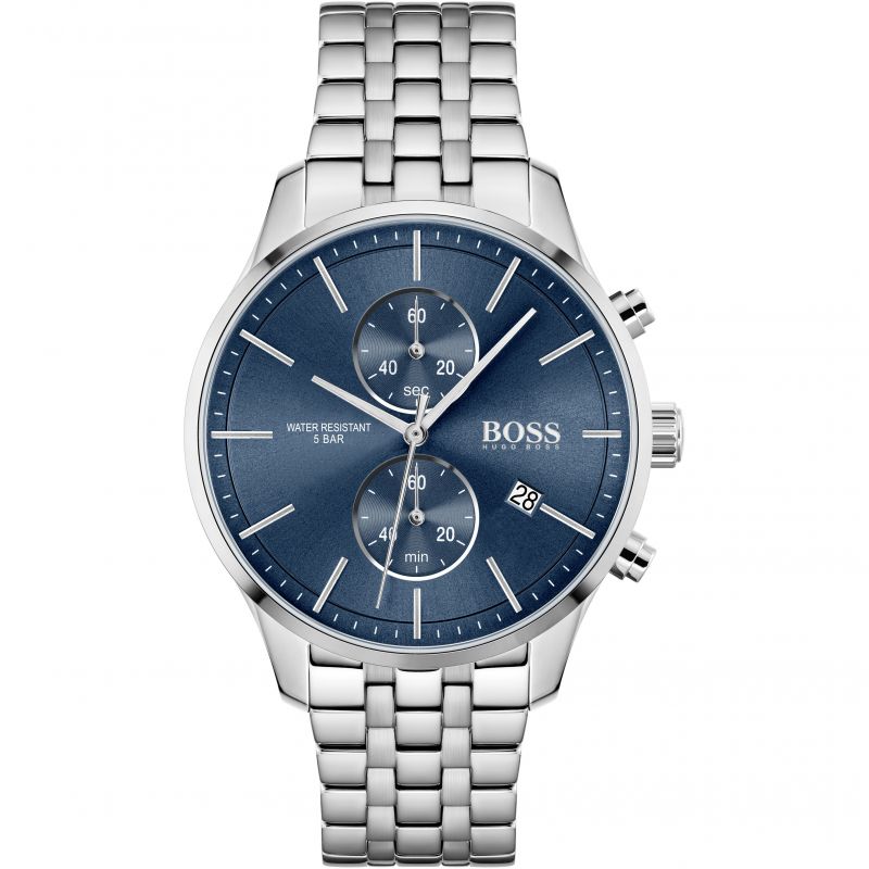 Hugo Boss Associate Blue Dial Silver Steel Strap Watch for Men - 1513839 Buy Now By Hugo Boss