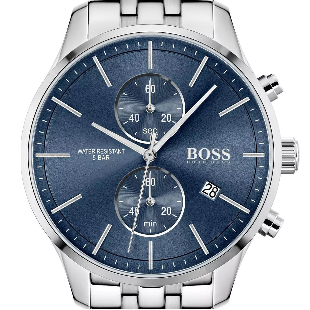 Hugo Boss Associate Blue Dial Silver Steel Strap Watch for Men - 1513839 Buy Now By Hugo Boss