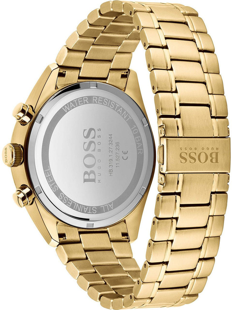 Hugo Boss Champion Black Dial Gold Steel Strap Watch for Men - 1513848 Buy Now By Hugo Boss