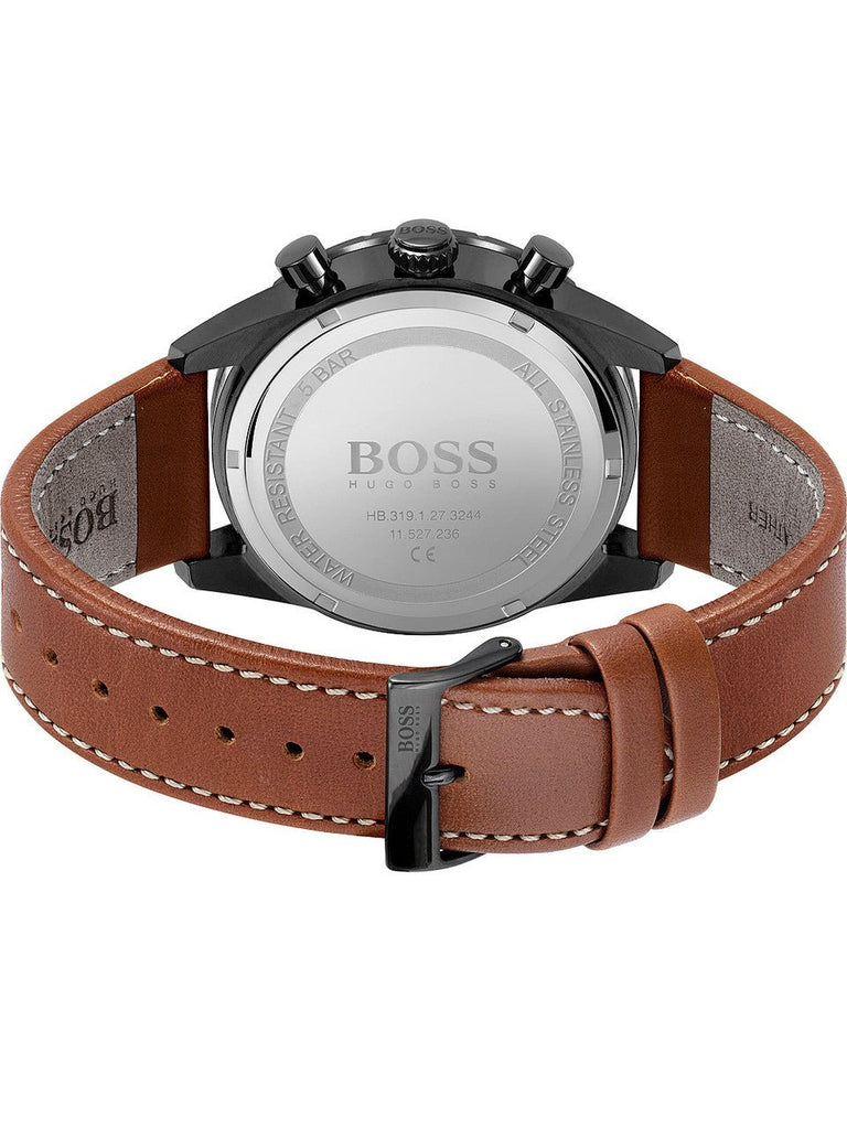 Hugo Boss Pilot Black Dial Brown Leather Strap Watch for Men - 1513851 Buy Now By Hugo Boss
