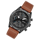 Hugo Boss Pilot Black Dial Brown Leather Strap Watch for Men - 1513851 Buy Now By Hugo Boss