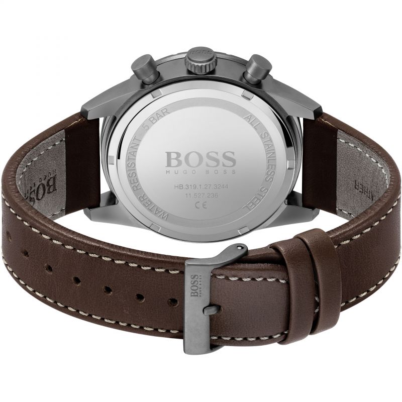Hugo Boss Pilot Edition Blue Dial Brown Leather Strap Watch for Men - 1513852 Buy Now By Hugo Boss