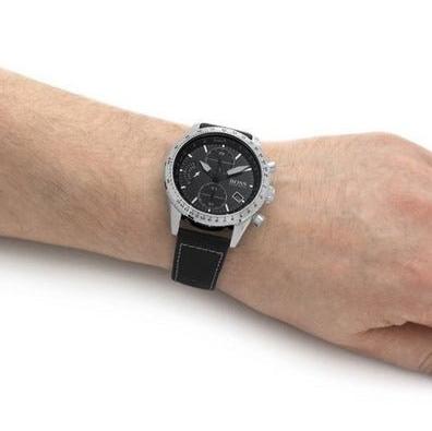 Hugo Boss Pilot Edition Black Dial Black Leather Strap Watch for Men - 1513853 Buy Now By Hugo Boss