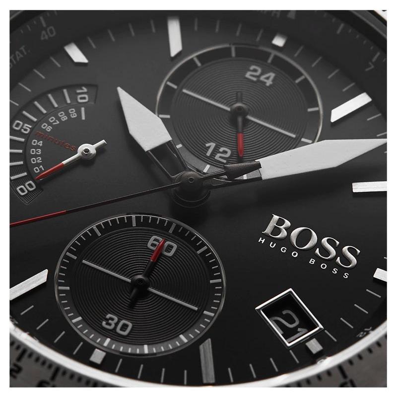 Hugo Boss Pilot Edition Black Dial Black Leather Strap Watch for Men - 1513853 Buy Now By Hugo Boss