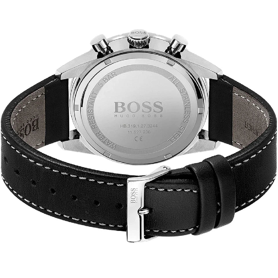 Hugo Boss Pilot Edition Black Dial Black Leather Strap Watch for Men - 1513853 Buy Now By Hugo Boss