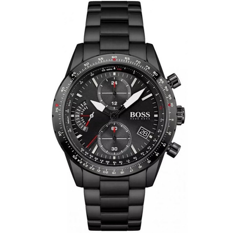 Hugo Boss Aero Black Dial Black Steel Strap Watch for Men - 1513771 Buy Now By Hugo Boss