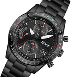 Hugo Boss Pilot Edition Chronograph Black Dial Black Steel Strap Watch for Men - 1513854 Buy Now By Hugo Boss