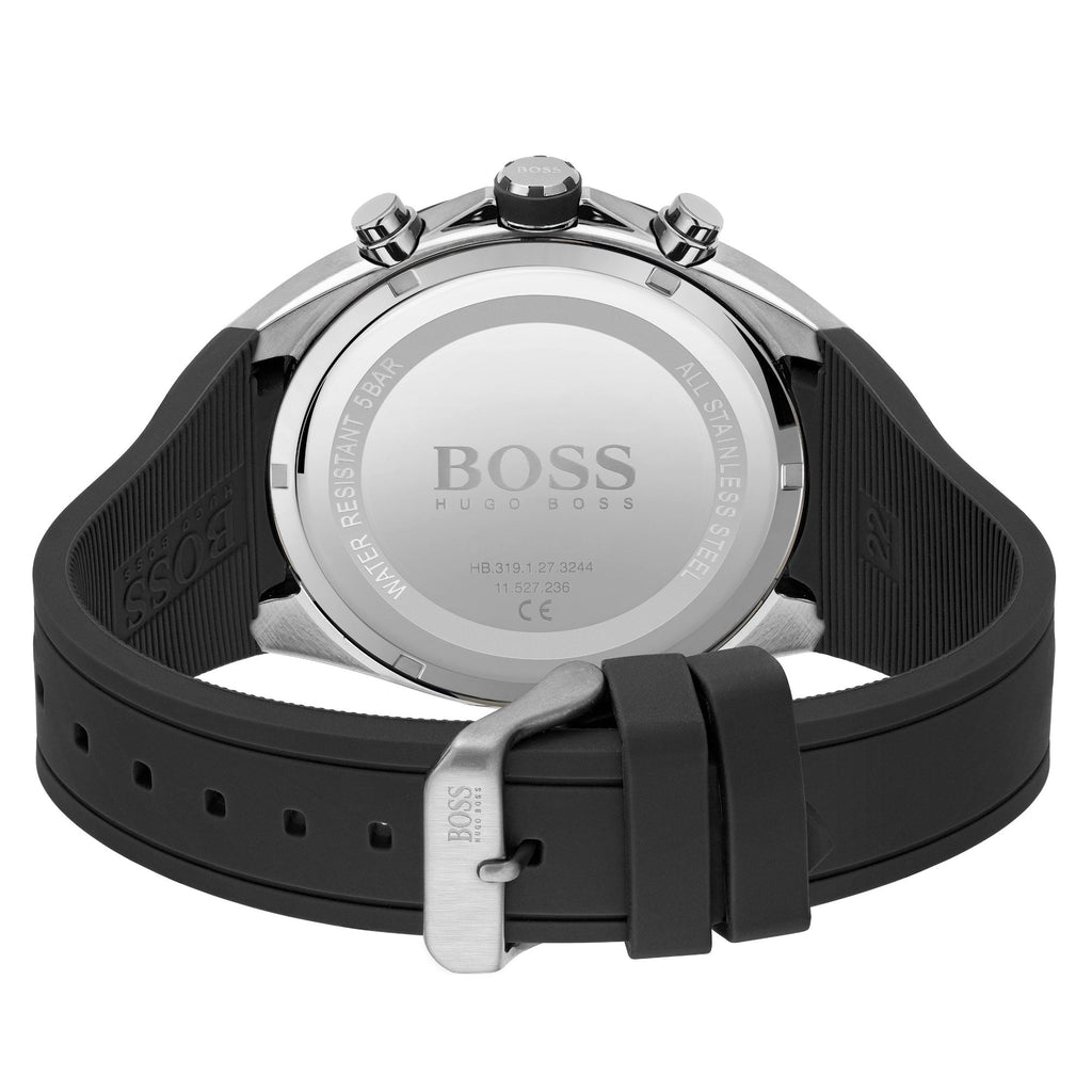 Hugo Boss Distinct Black Dial Black Rubber Strap Watch for Men - 1513855 Buy Now By Hugo Boss