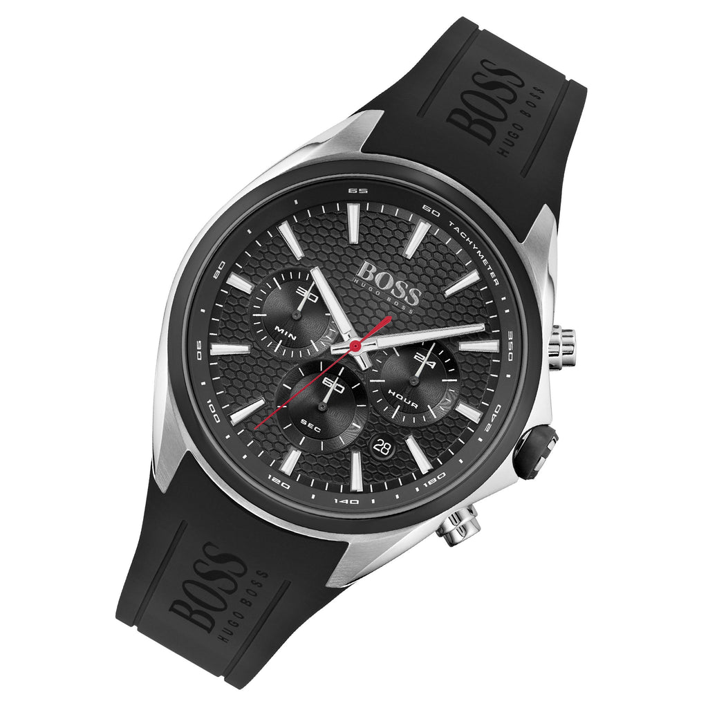 Hugo Boss Distinct Black Dial Black Rubber Strap Watch for Men - 1513855 Buy Now By Hugo Boss