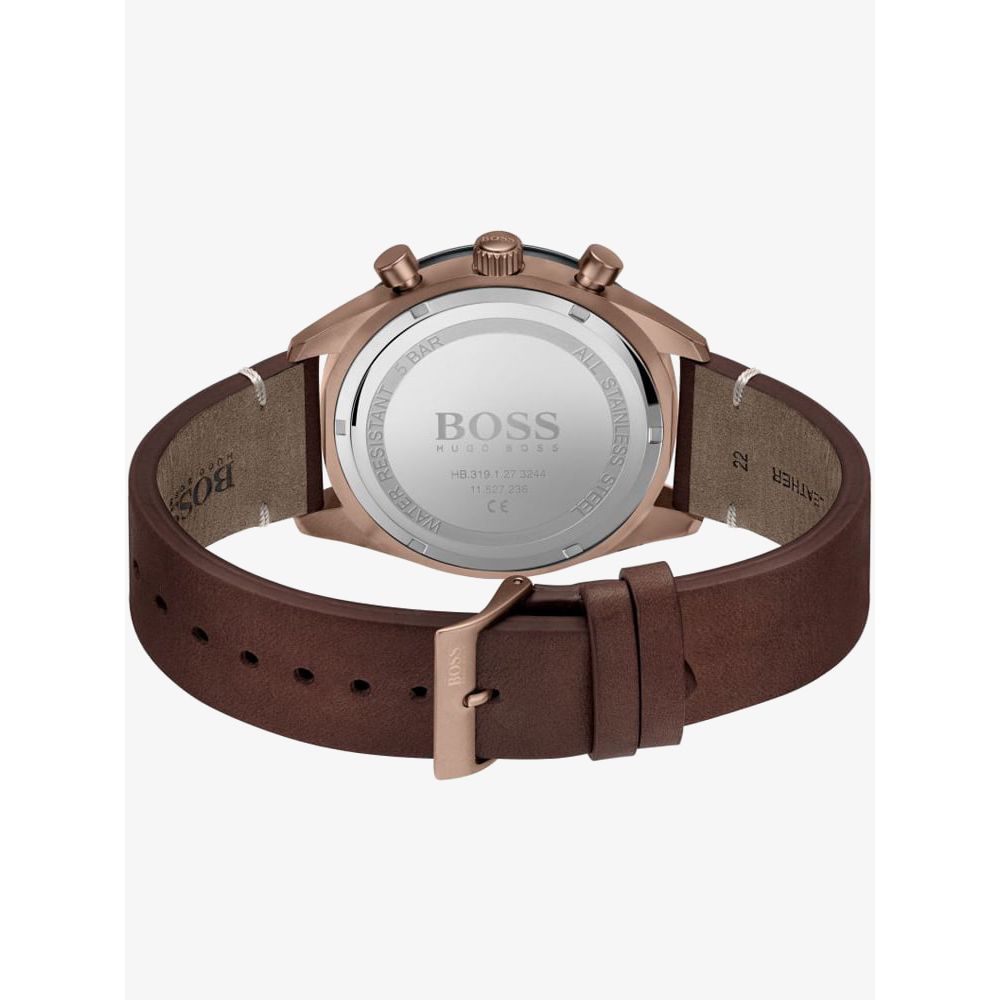 Hugo Boss Santiago Chronograph Grey Dial Brown Leather Strap Watch for Men - 1513861 Buy Now By Hugo Boss
