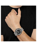 Hugo Boss Santiago Black Dial Silver Steel Strap Watch for Men - 1513862 Buy Now By Hugo Boss