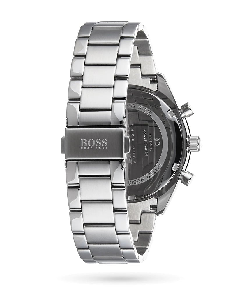 Hugo Boss Santiago Black Dial Silver Steel Strap Watch for Men - 1513862 Buy Now By Hugo Boss