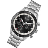 Hugo Boss Santiago Black Dial Silver Steel Strap Watch for Men - 1513862 Buy Now By Hugo Boss
