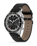 Hugo Boss Chronograph Black Dial Black Leather Strap Watch for Men - 1513864 Buy Now By Hugo Boss