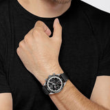 Hugo Boss Chronograph Black Dial Black Leather Strap Watch for Men - 1513864 Buy Now By Hugo Boss