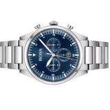 Hugo Boss Pioneer Blue Dial Silver Steel Strap Watch for Men - 1513867 Buy Now By Hugo Boss