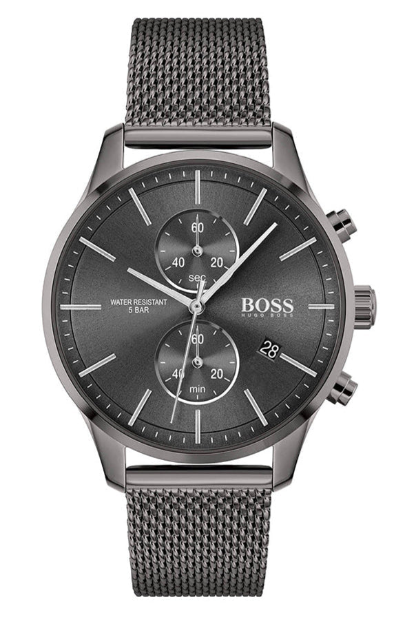 Hugo Boss Associate Black Dial Black Mesh Bracelet Watch for Men - 1513769 Buy Now By Hugo Boss