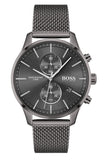 Hugo Boss Associate Black Dial Black Mesh Bracelet Watch for Men - 1513769 Buy Now By Hugo Boss