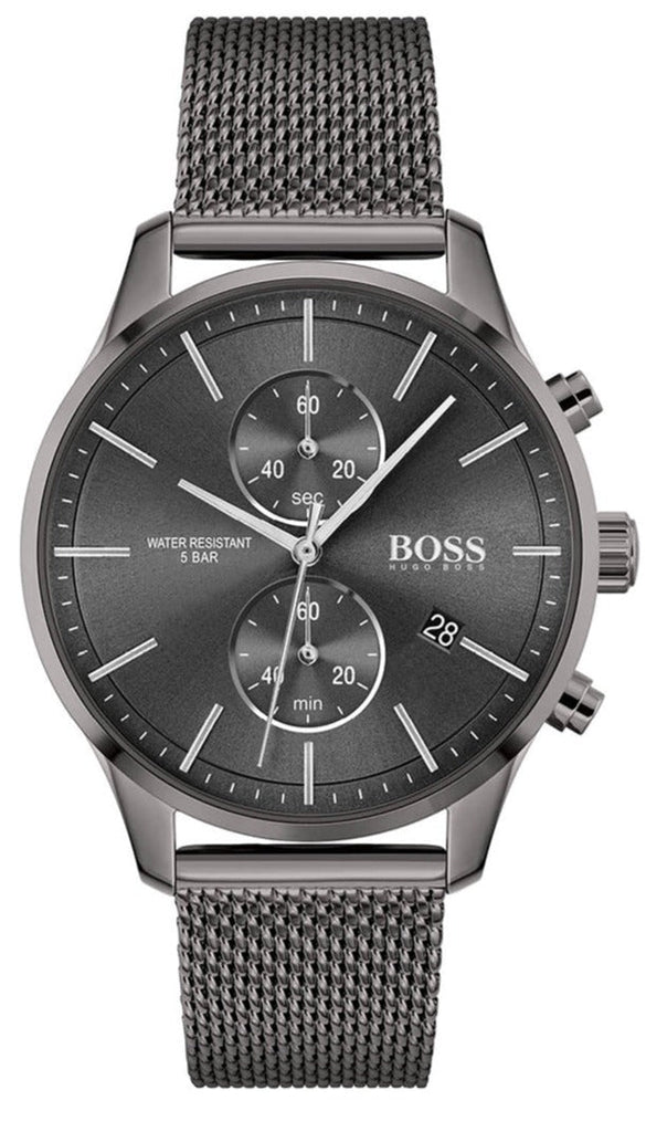 Hugo Boss Associate Grey Dial Grey Mesh Bracelet Watch for Men - 1513870 Buy Now By Hugo Boss
