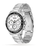 Hugo Boss Hero Chronograph White Dial Silver Steel Strap Watch for Men - 1513875 Buy Now By Hugo Boss