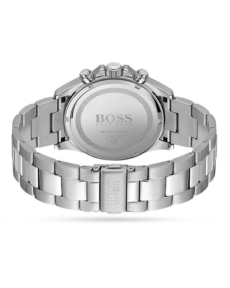 Hugo Boss Hero Chronograph White Dial Silver Steel Strap Watch for Men - 1513875 Buy Now By Hugo Boss