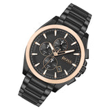 Hugo Boss Grandmaster Black Dial Black Steel Strap Watch for Men - 1513885 Buy Now By Hugo Boss