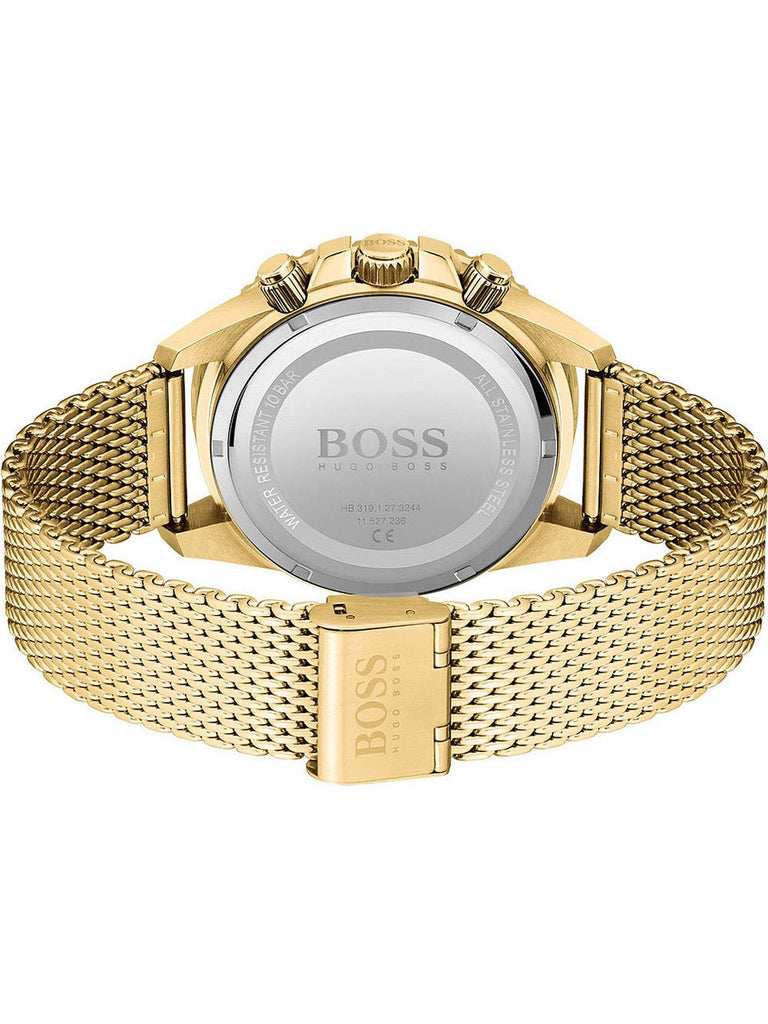 Hugo Boss Admiral Chronograph Black Dial Gold Mesh Bracelet Watch for Men - 1513906 Buy Now By Hugo Boss